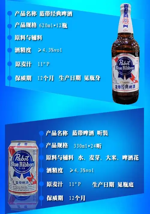 蓝带啤酒 330ml*24罐 蓝带经典啤酒整箱640ml*12瓶【图片 价格 品牌