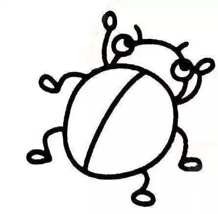 屎壳郎搬运食物简笔画