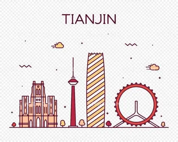 天津全景大图简笔画