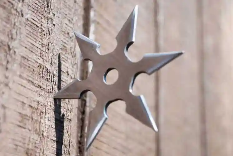 木墙上的手里剑