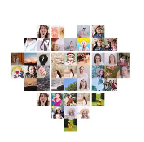 在朋友圈超级火的97心形93九宫格爱心拼图p图教程!