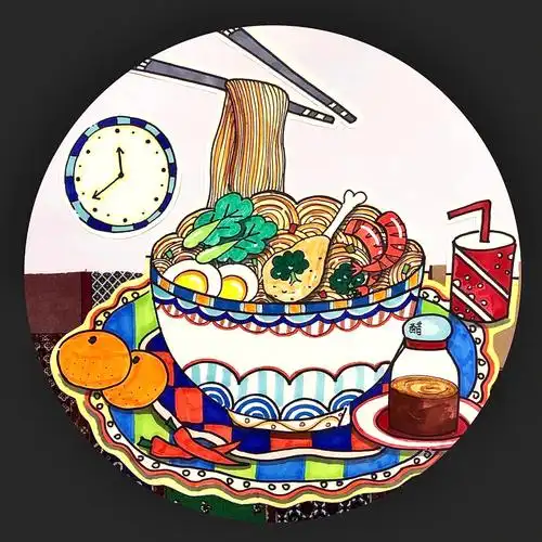 少儿创意美术课程大碗款面