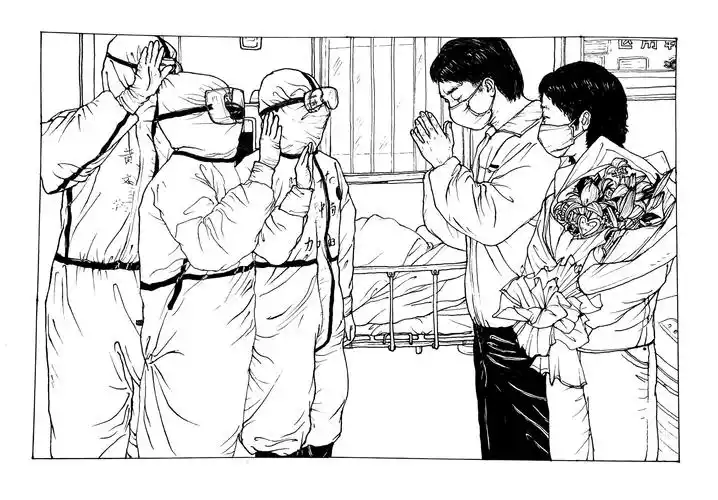 《感恩》钢笔画