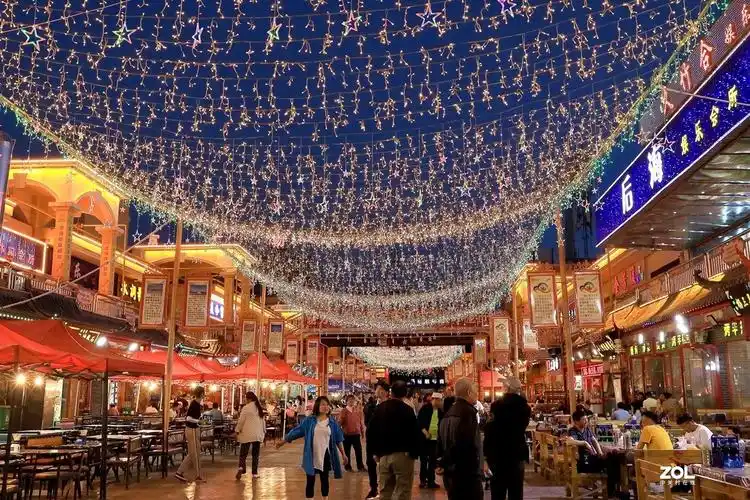 宁夏风光(9)—沙漠水城"中卫"向阳街灯光夜市