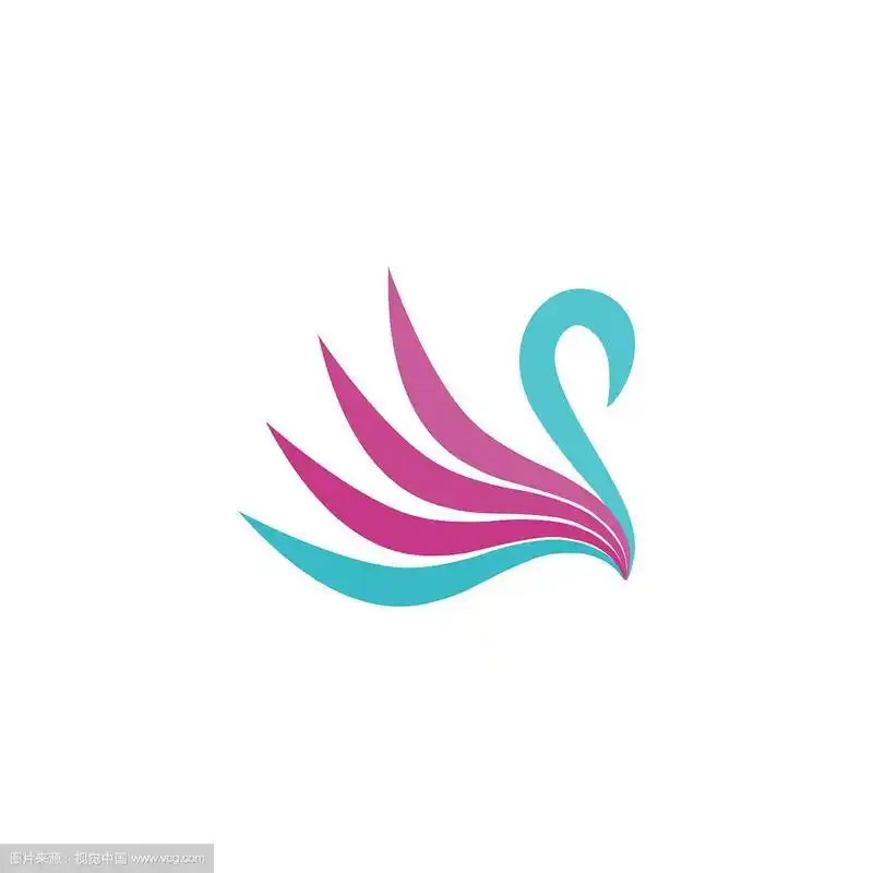 天鹅抽象的标志