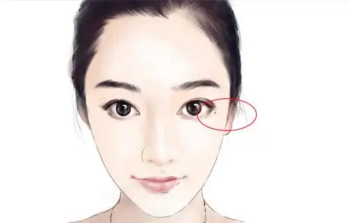 眼尾处是面相中的夫妻宫,又称为"奸门",此处光滑平润纹线稀少的人夫妻