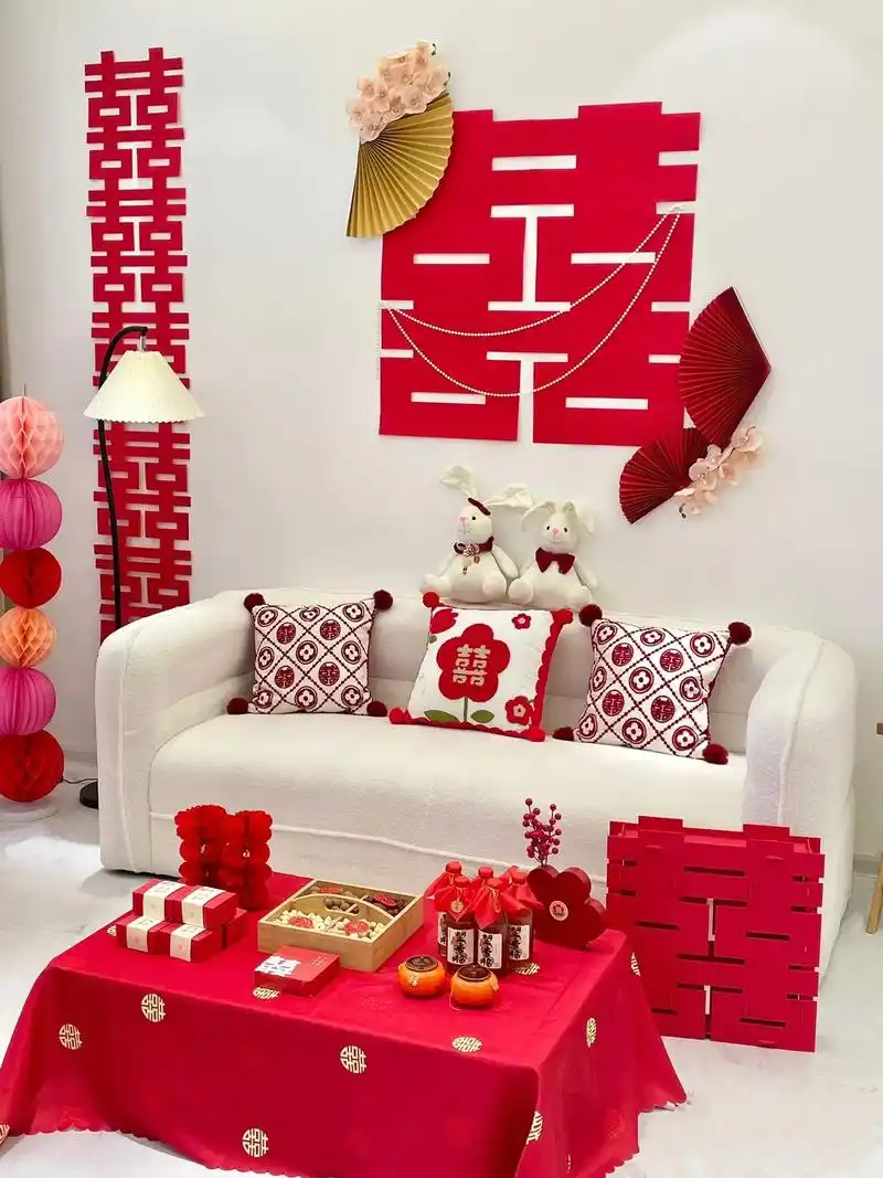 婚房客厅这样布置肯定不会错👏好看又出片.