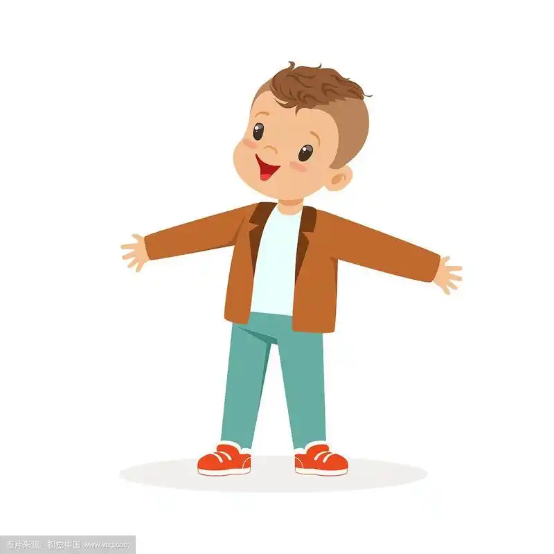 可爱快乐的小男孩卡通