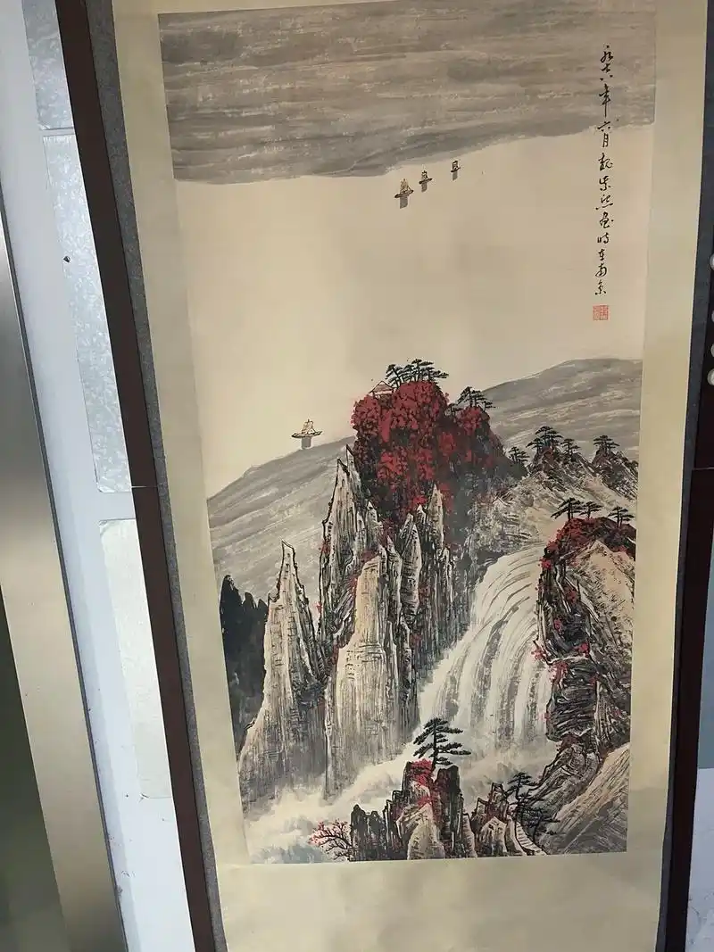 山水画 #名家真迹 #字画收藏 #带你走进画里 #魏紫熙  - 抖音