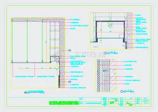 某地商场卫生间详图cad图纸,内容包括:卫生间天花造型灯槽大样图,洗手