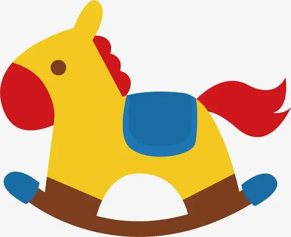 卡通木马矢量图下载