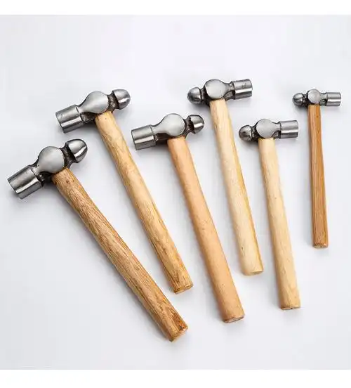 jing ping圆头小锤子工具家用圆锤锤榔头木柄小型手工diy铁锤手锤