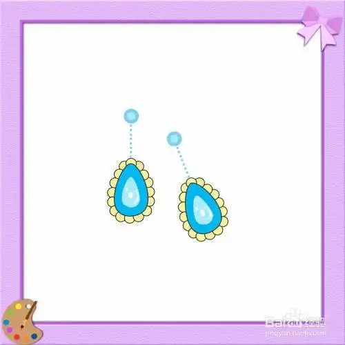 怎样画宝石耳环的简笔画?
