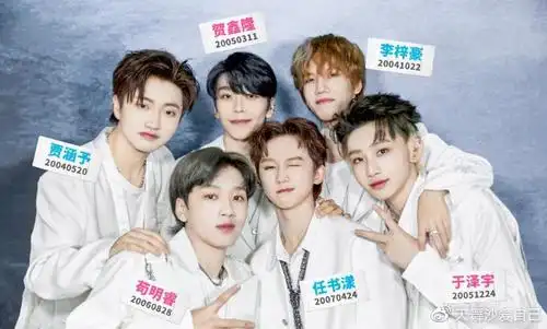少年组合,由贾涵予,李梓豪,贺鑫隆,于泽宇,苟明睿,任书漾六位成员组成