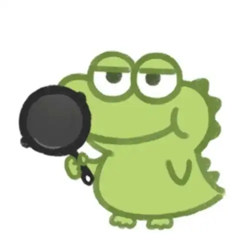 小鳄鱼表情抹茶旦旦平底锅