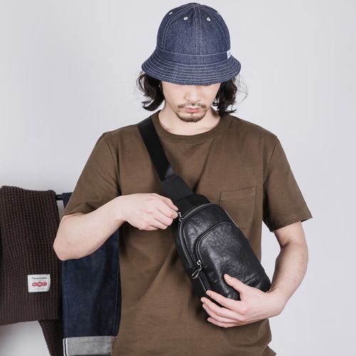 jpxb耐用胸包男真的皮休闲韩版男士包包单肩斜挎包潮牌牛皮男包斜跨背