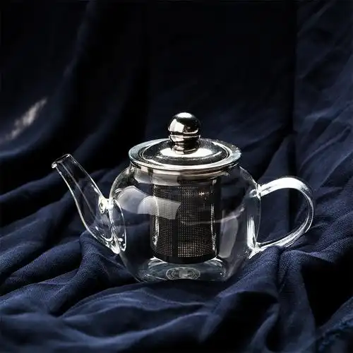 玻璃壶耐高温耐热泡茶烧水壶花茶壶带过滤茶具茶隔小号花温茶壶