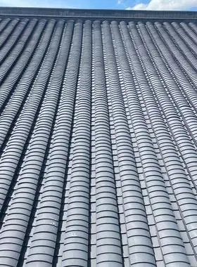 徽派古建园林屋面滴水屋檐小青瓦