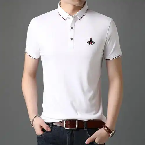 奢华大牌男装翻领短袖t恤棉质男士品牌体恤名牌时尚polo衫潮衣服