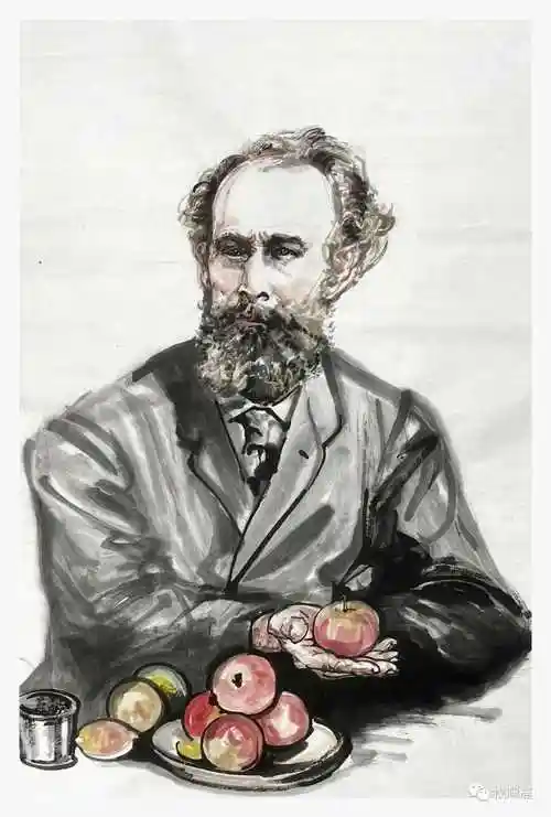 费开文水墨人物系列|现代绘画之父-保罗-塞尚