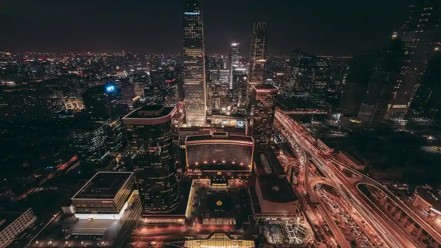 壁纸 城市夜景,北京,中国,摩天大楼,灯 3840x2160 uhd 4k 高清壁纸