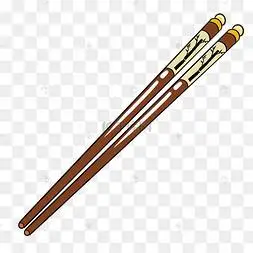 精美的筷子手绘插画