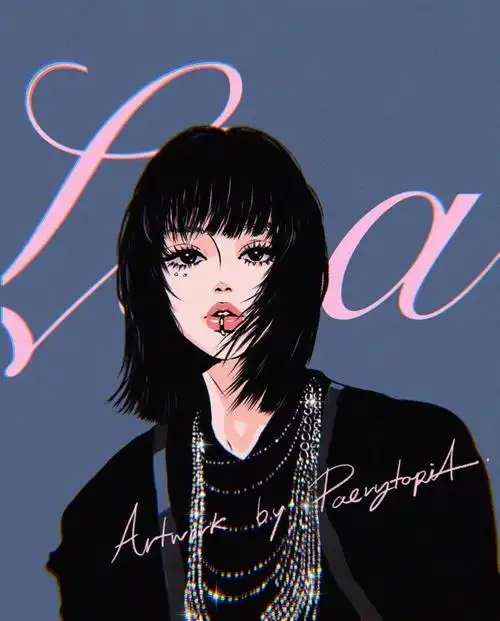 blackpink回归#lisa短发造型太帅了啦 期待! 手绘cr吃饭