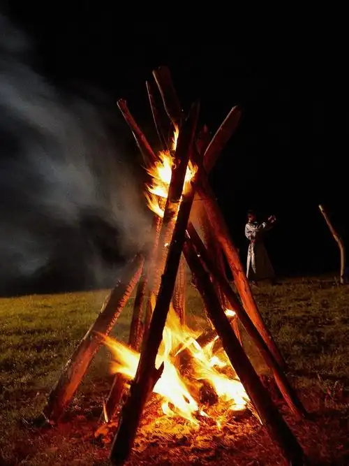 草原上的篝火晚会