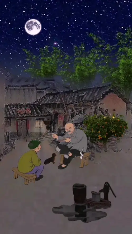 童年回忆#真怀恋小时候在院子里乘凉时,爷爷经常给我讲大灰狼与小