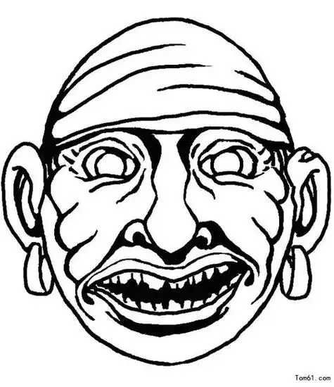 占据面具简笔画