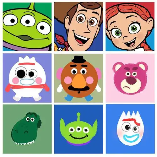 油彩彩画玩具总动员diy数字儿童卡通动漫手绘diy