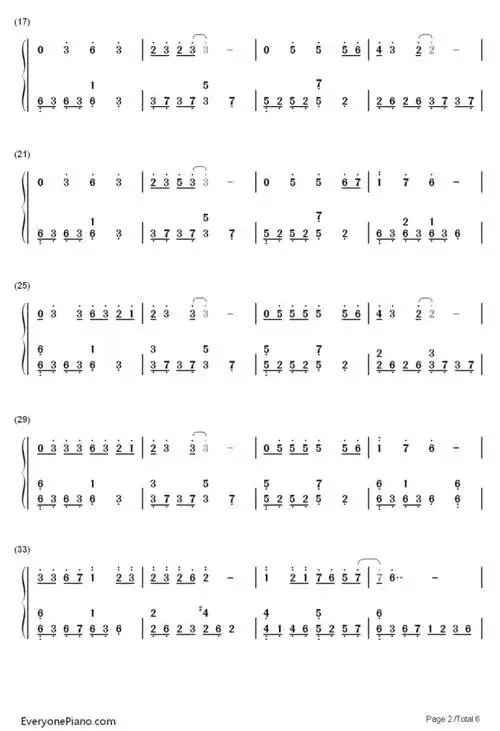 daybyday双手简谱预览2