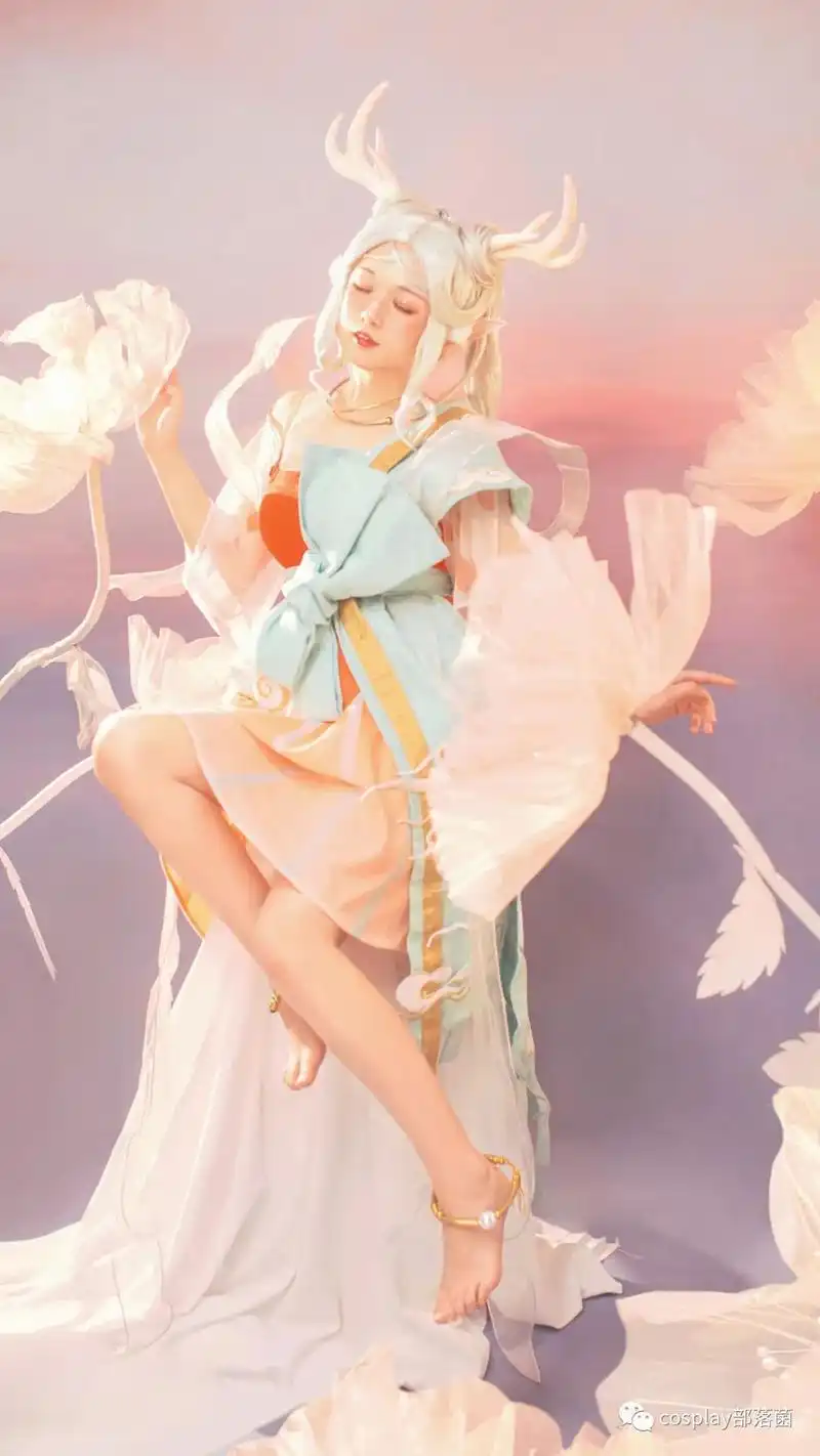 cos王者荣耀瑶遇见神鹿cos正片黑猫猫