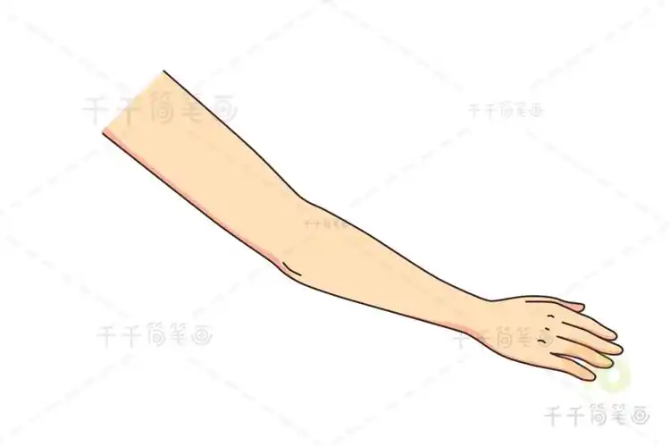 怎么画手臂简笔画