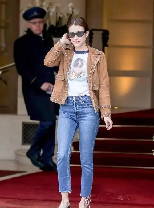 矮个子明星怎么让身高成谜艾玛罗伯茨的日常穿搭时尚又显高