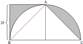 求如图阴影部分的面积.(单位:分米)