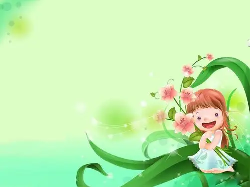 可爱的小女孩幻灯片ppt背景图片