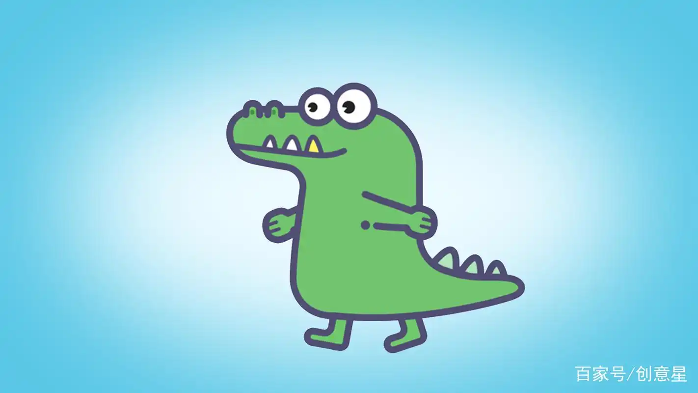 如何教宝宝画小鳄鱼