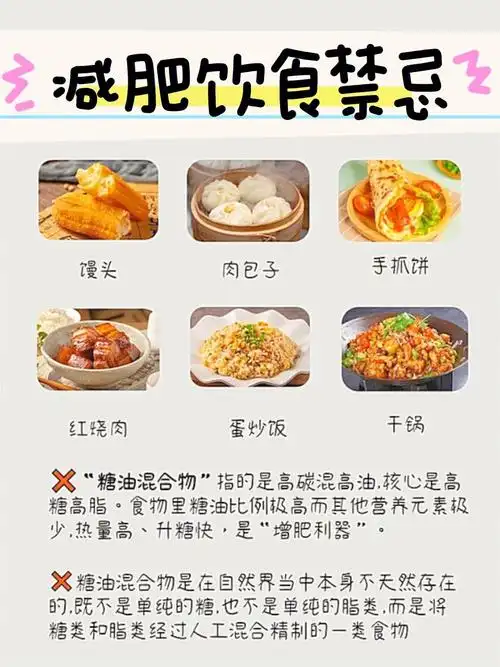 73减肥饮食禁忌干货75早中晚减脂餐食谱搭配