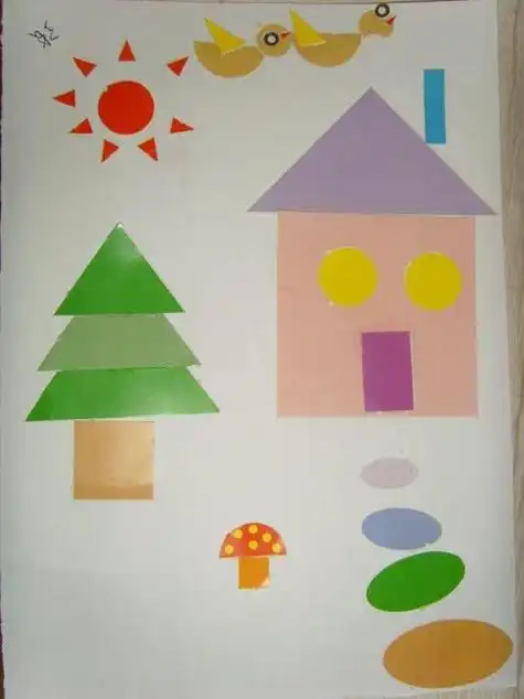 幼儿园几何图形拼贴画几何图形拼贴画几何图形拼贴简笔画儿童几何图形