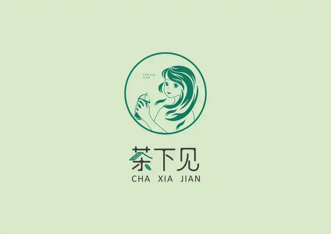 案例分享|奶茶店logo设计.-品牌的logo主体由女孩子和 - 抖音