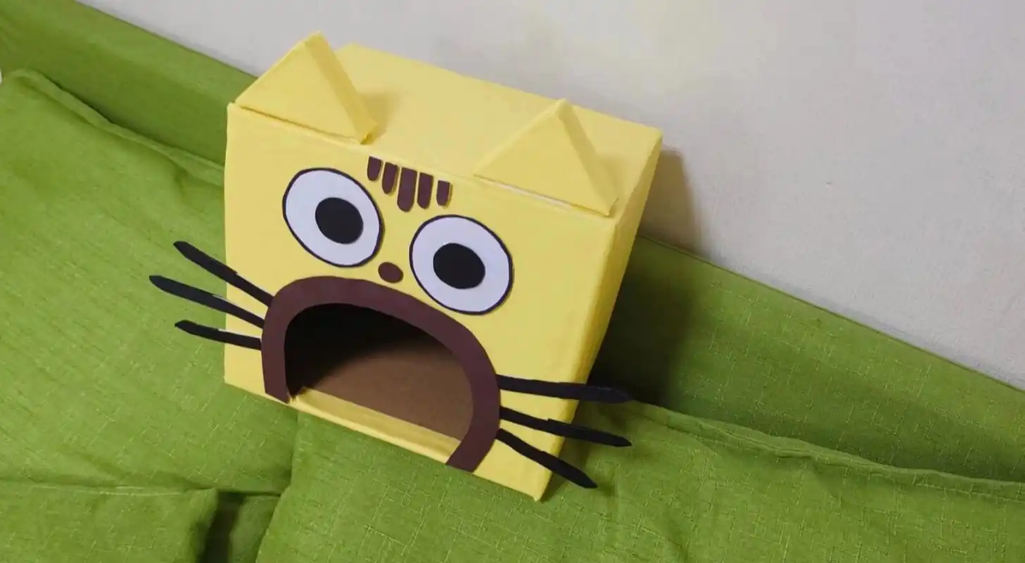 幼儿园纸箱改造手工diy ,球箱 2021.5.