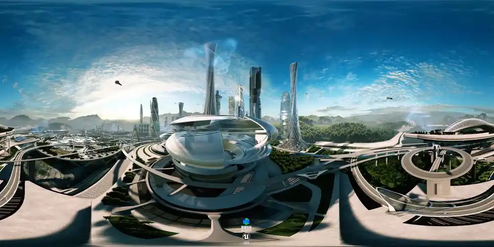 元宇宙未来城市 大数据可视化 虚幻引擎 蓝景科技