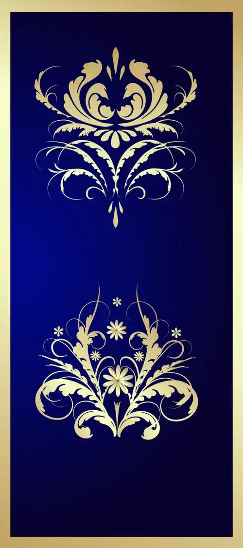 欧式花纹卡片矢量素材