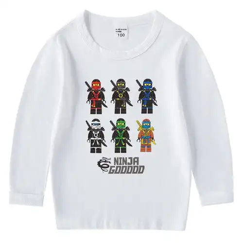 幻影忍者衣服男童长袖2021春秋新款男孩子薄款t恤