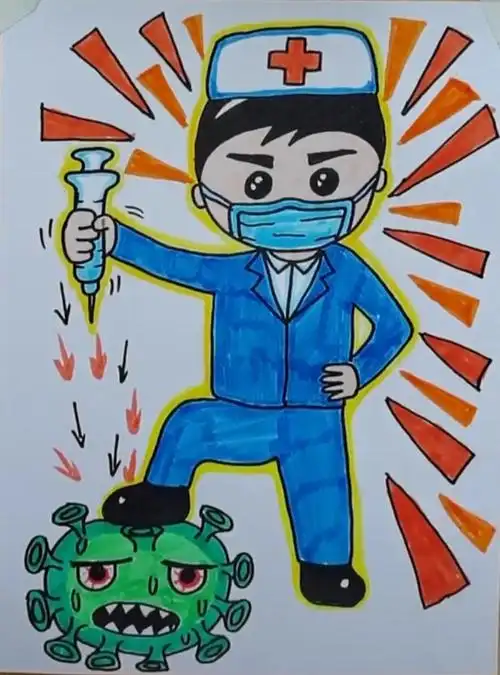 【于老师——抗击病毒系列绘画】