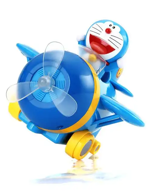 哆啦a梦灯光音乐遥控滑行飞机