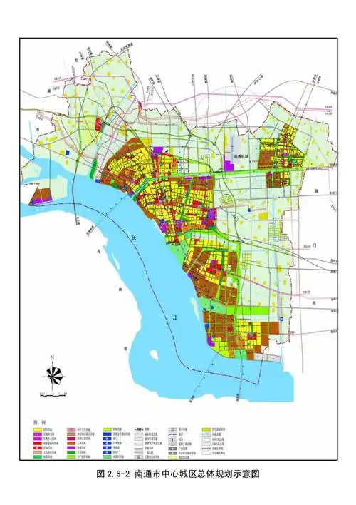 南通市中心城区总体规划示意图