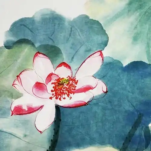 【鹅毛肆】 张大千《嘉藕图》高端复制品画芯