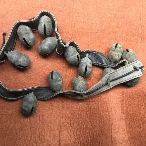 【祖传】古玩杂项收藏清朝铃铛铜铃铛素面马铃铛一串16枚1号铃铛